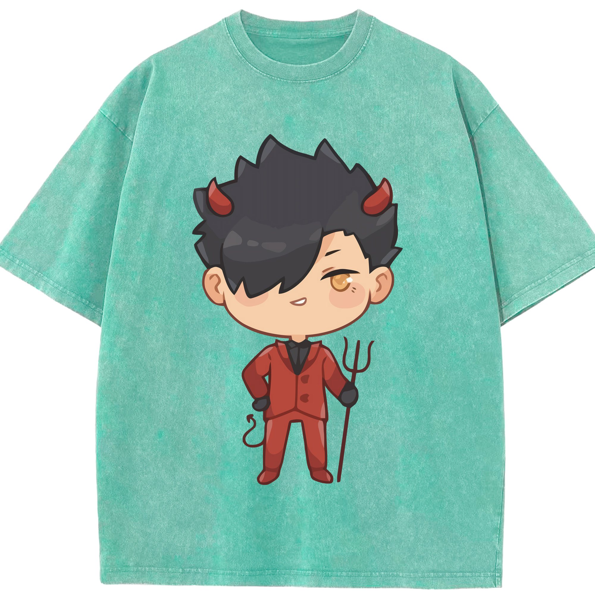 （画像用） ハイキュー!! Haikyu!! 綿100% ヴィンテージ風 半袖Tシャツ（フロントプリント）